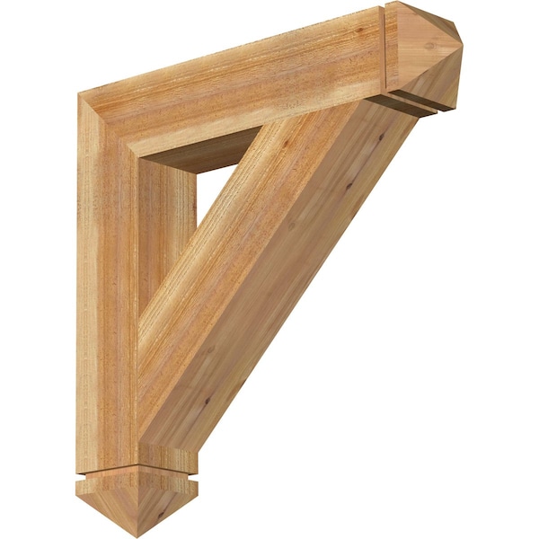 Ekena Millwork Traditional Arts & Crafts Rough Sawn Bracket, Western Red Cedar, 6"W x 32"D x 32"H BKT06X32X32TRA03RWR - main